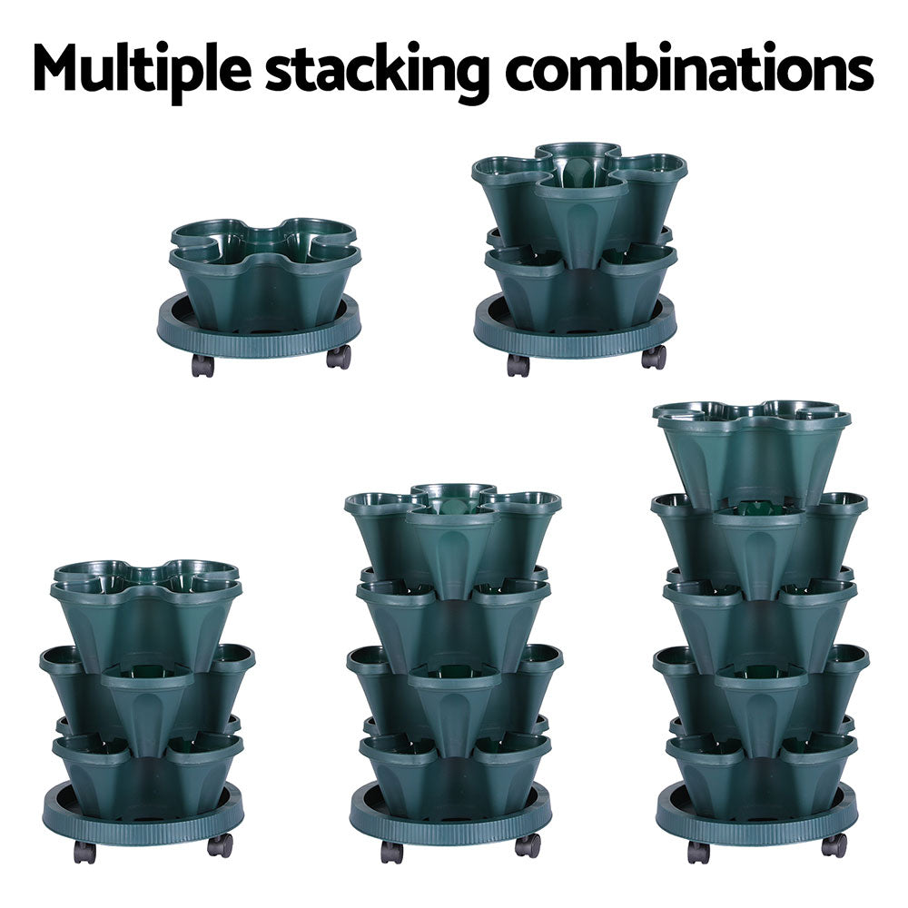 Five-Tier Strawberry Planter — Green