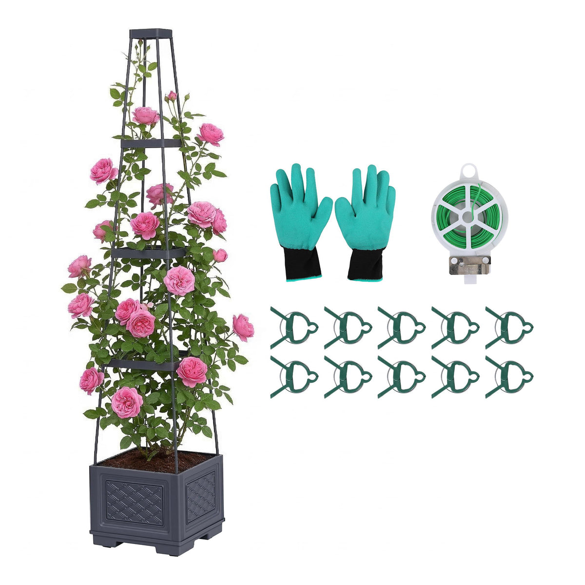 Self-Watering Planter with Trellis