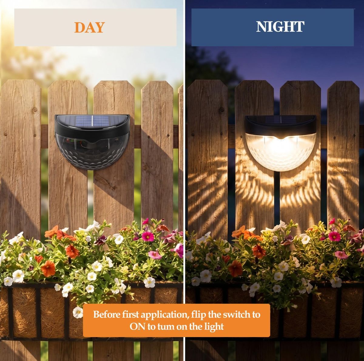 Raised Bed Solar Lights — 4 pack, Black