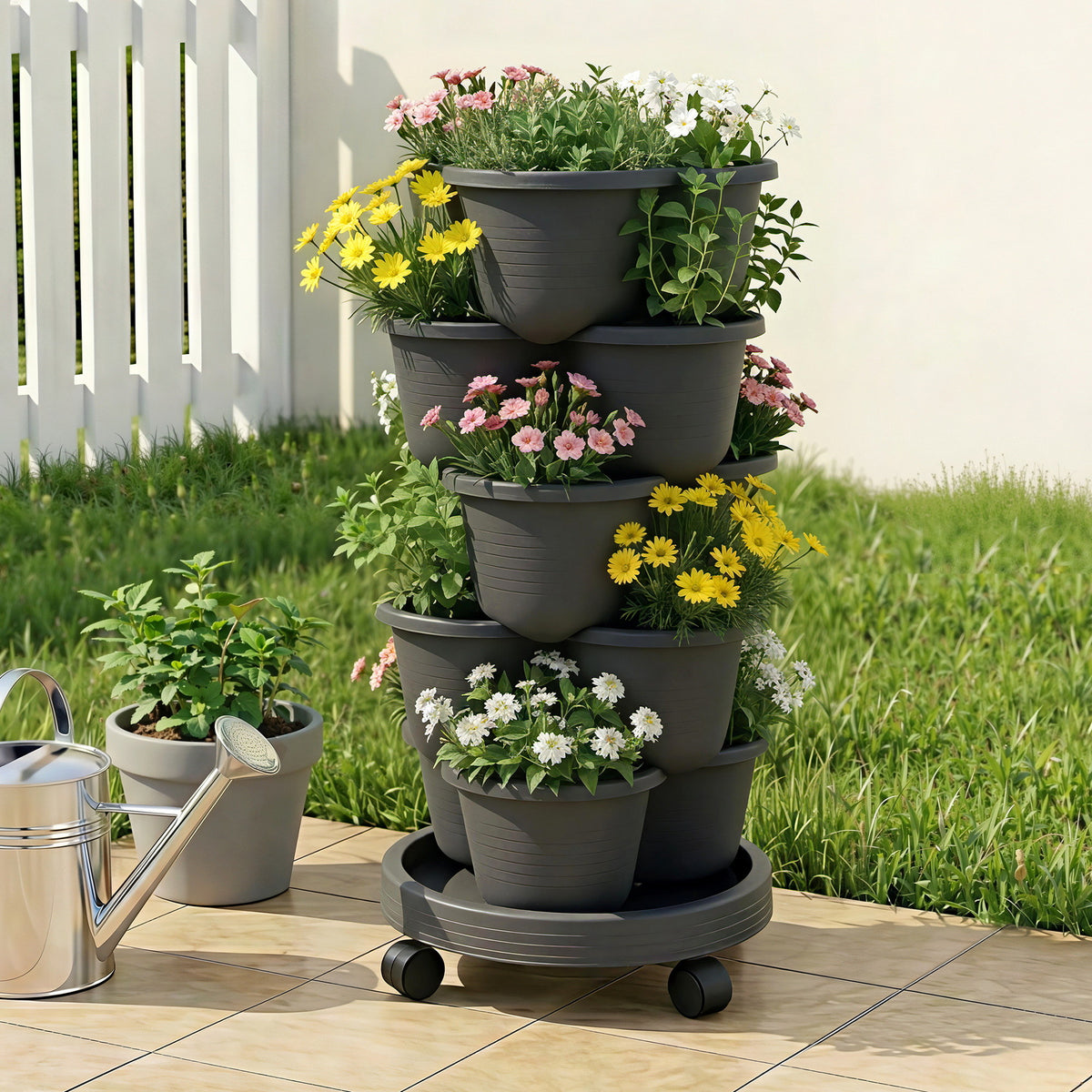 Five-Tier Vertical Garden — Dark Grey