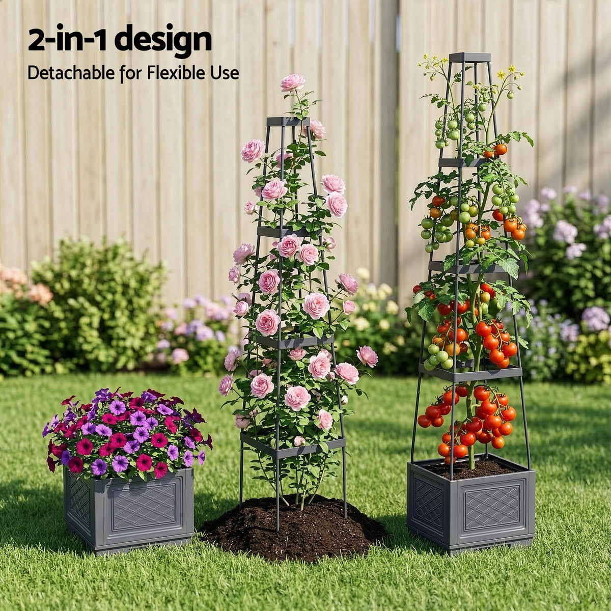 Self-Watering Planter with Trellis