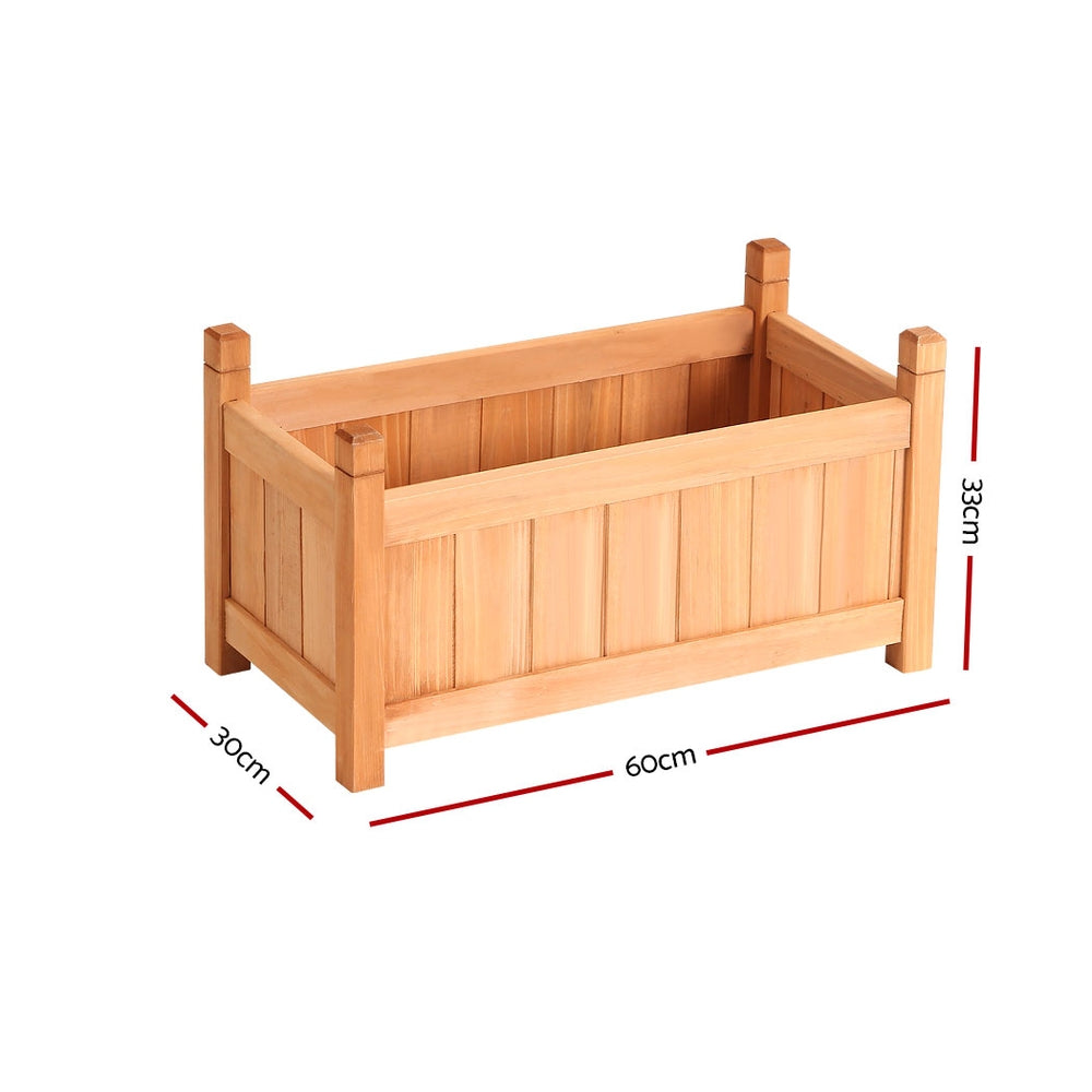Greenfingers Raised Wooden Planter Box — 60cm Garden Bed — supplier-licensed
