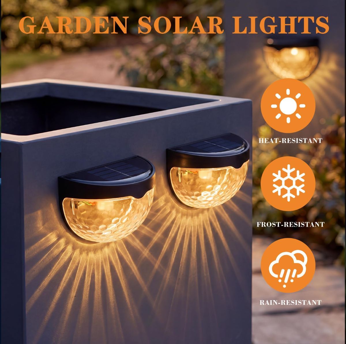 Raised Bed Solar Light — Black